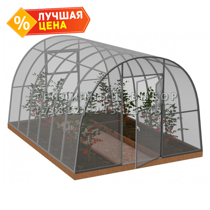 Теплица из поликарбоната Усиленная Арочная 3х4 h=2.1 м профиль 25х25 мм